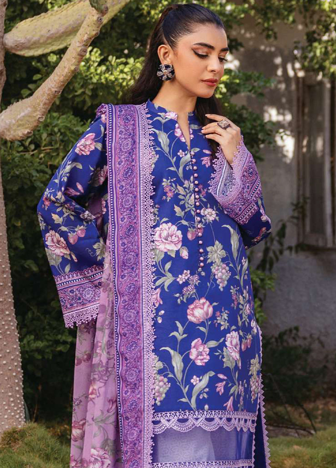 Tahra by Zainab Chottani Unstitched Lawn Collection 2024 1B Ryma