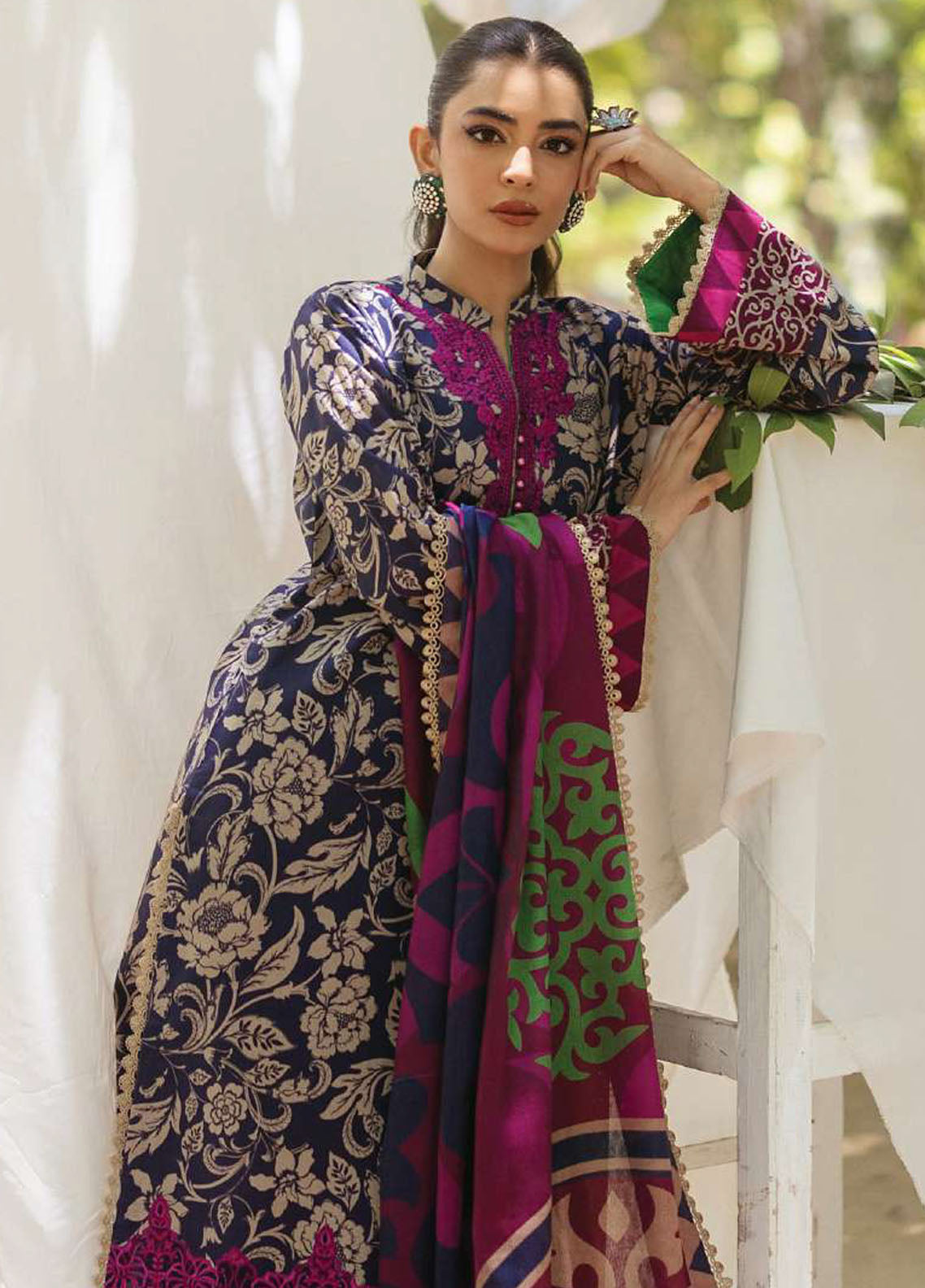 Tahra by Zainab Chottani Unstitched Lawn Collection 2024 7B Tamara