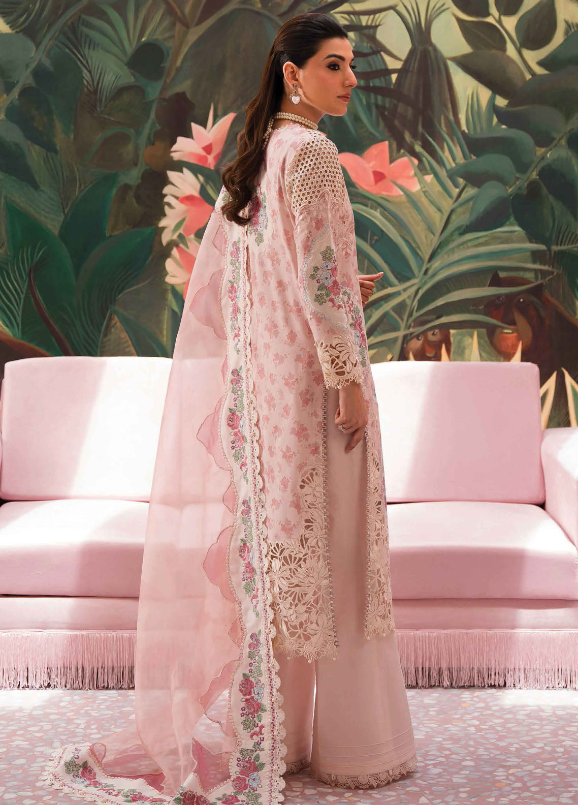 The Painted Garden by Afrozeh Eid Festive Lawn Collection 2024 D-04 Daisy Dream