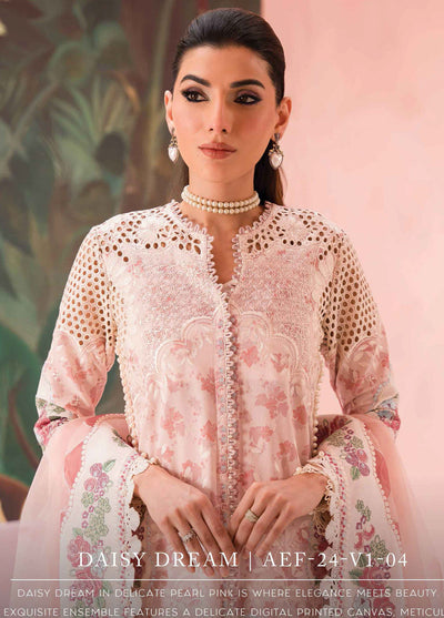 The Painted Garden by Afrozeh Eid Festive Lawn Collection 2024 D-04 Daisy Dream