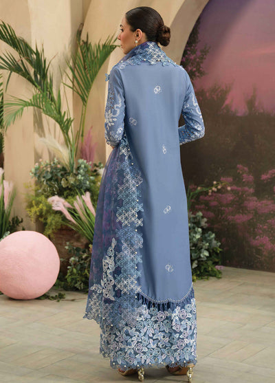 The Painted Garden by Afrozeh Eid Festive Lawn Collection 2024 D-07 Indigo Ink