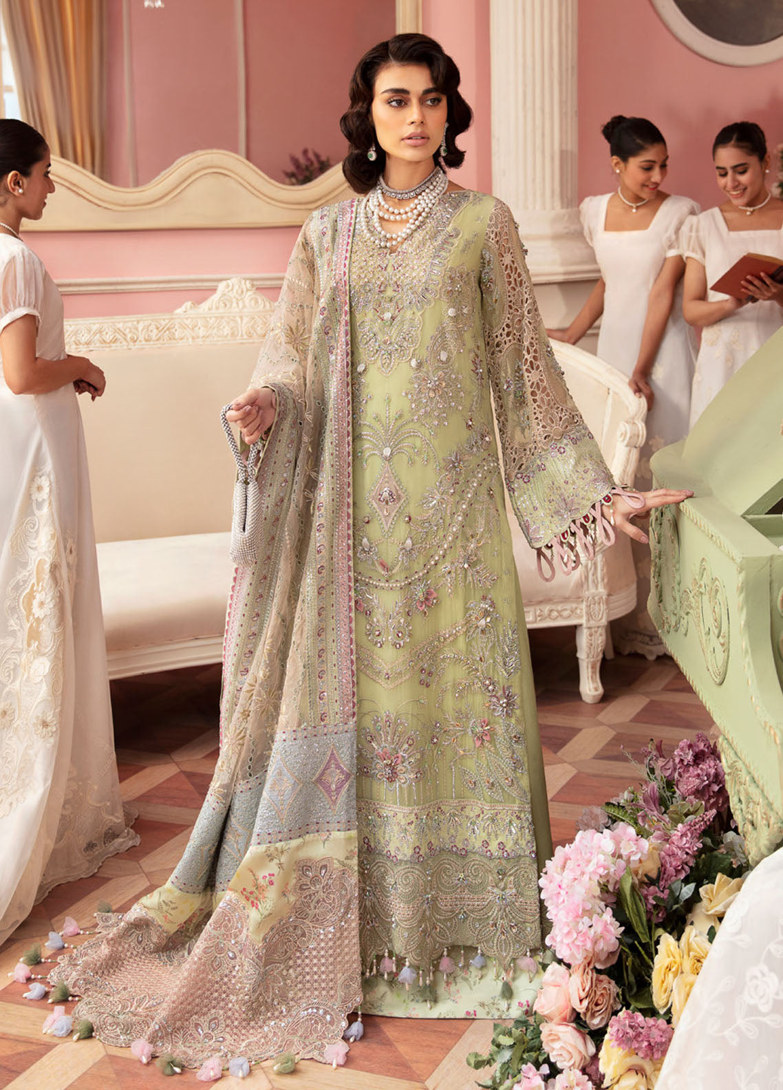 The Secret Garden By Nureh Unstitched Luxury Formals Collection 2024 NL-61 Mary