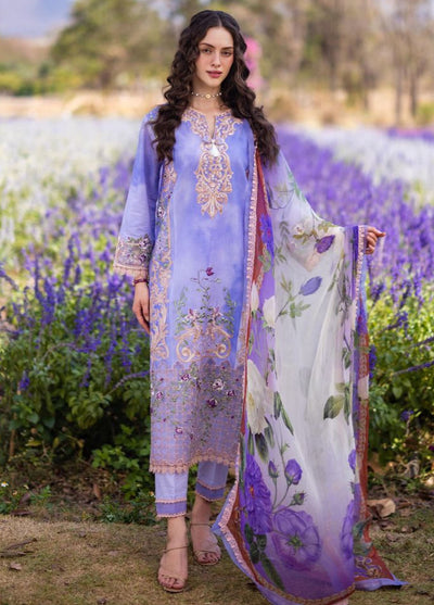 The Secret Garden by Mushq Hemline Spring Summer Collection 2024 D-5A Purple Emperor