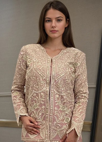 Thread and Motifs Pret Embroidered Net 3 piece Suit 9361