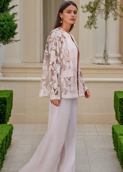 Thread and Motifs Pret Embroidered Organza 3 piece Suit 9777