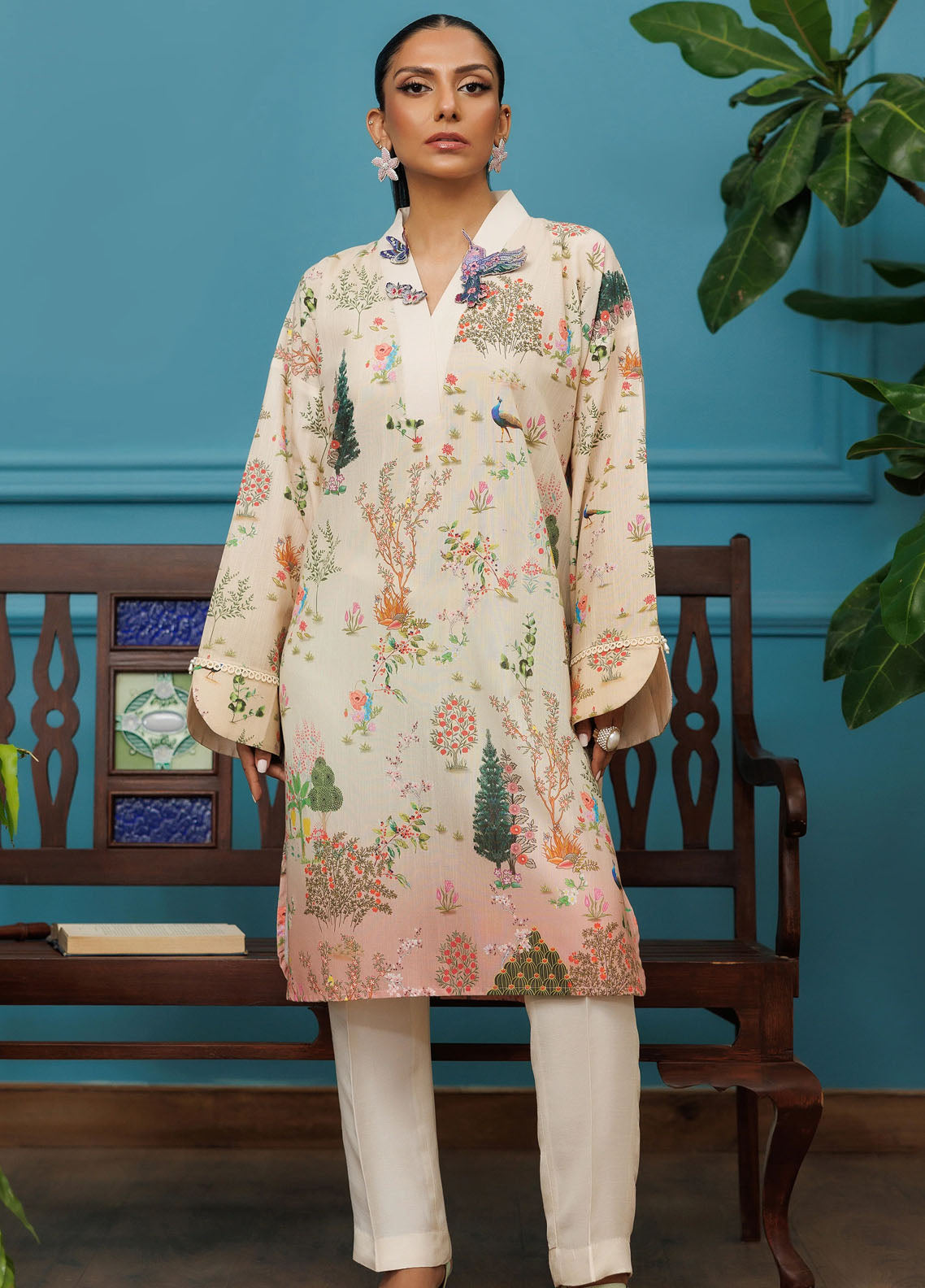 Threads And Motifs Pret Casual Viscose Silk Tunic Dress 8962