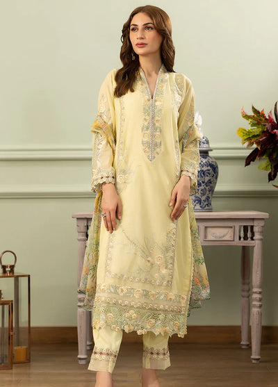 Threads And Motifs Pret Embroidered Chanderi 3 Piece Suit 8813