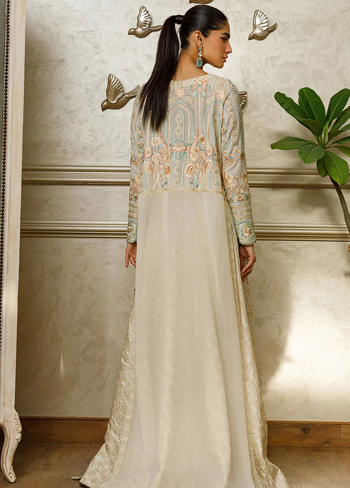 Threads And Motifs Pret Embroidered Chiffon Dress 8422