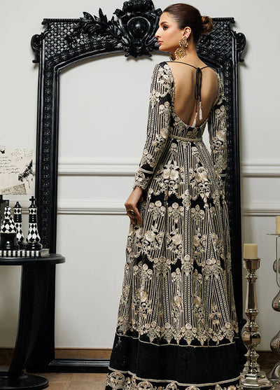 Threads And Motifs Pret Embroidered Net Maxi 8111 Black