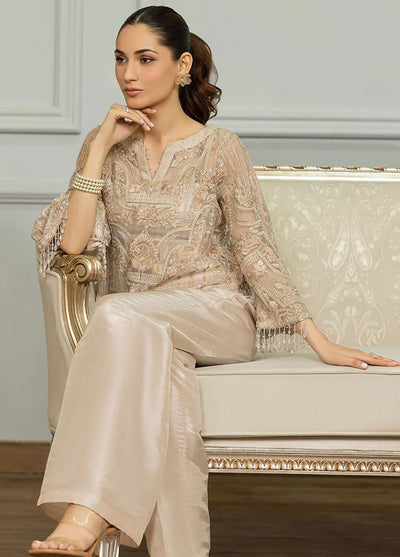 Threads And Motifs Pret Embroidered Net Shirt 8707