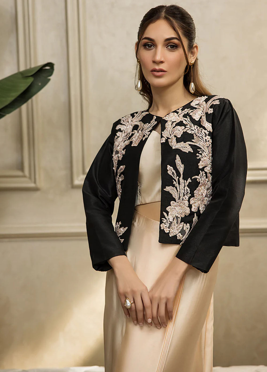 Threads And Motifs Pret Embroidered Raw Silk Dress 8729