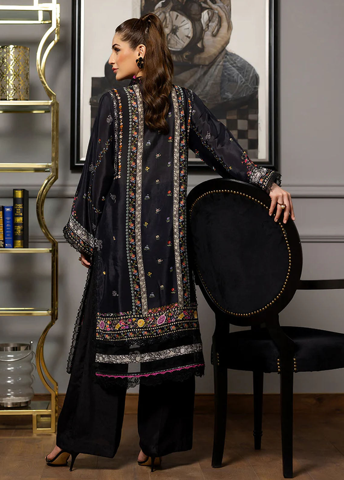 Threads And Motifs Pret Embroidered Viscose Silk 2 Piece Suit 8979