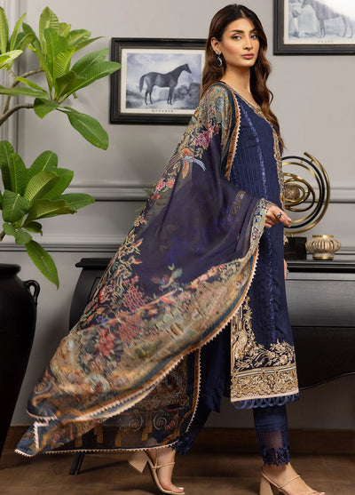 Threads And Motifs Pret Embroidered Viscose Silk 3 Piece Suit 8839