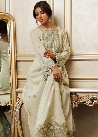 Threads And Motifs Pret Embroidered Banarsi 3 Piece Suit 8706