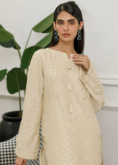 Threads And Motifs Pret Embroidered Banarsi 3 Piece Suit 8748