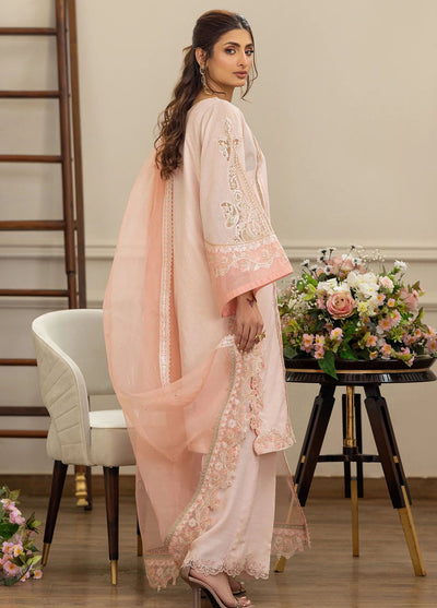 Threads And Motifs Pret Embroidered Chander SIlk 3 Piece Suit 8722