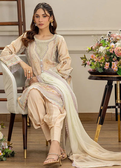 Threads And Motifs Pret Embroidered Net 3 Piece Suit 8898