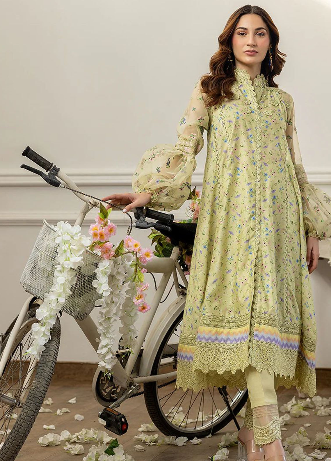 Threads And Motifs Pret Embroidered Net 3 Piece Suit 8910