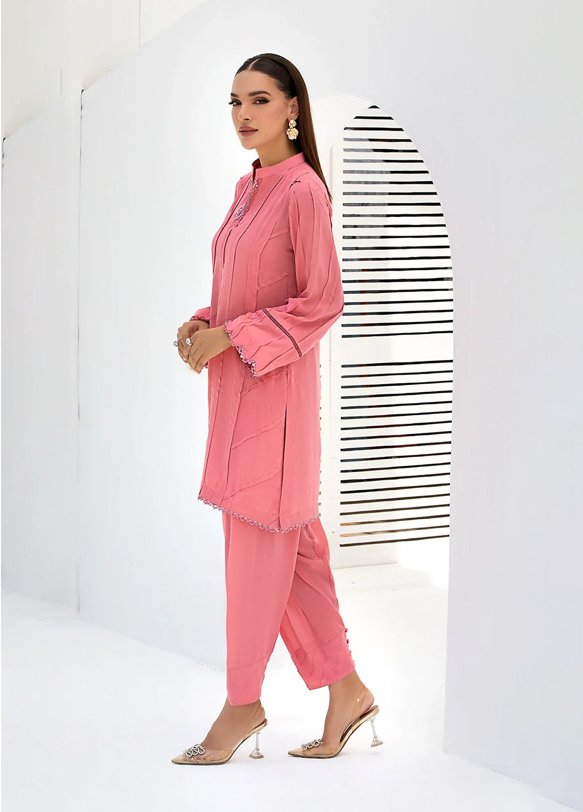 Threads By Ameerah Usman Pret Casual Cotton 2 Piece Suit Floret