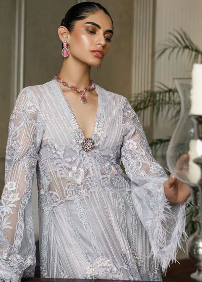 Threads & Motifs Pret Embroidered Net Jacket Dress 8369