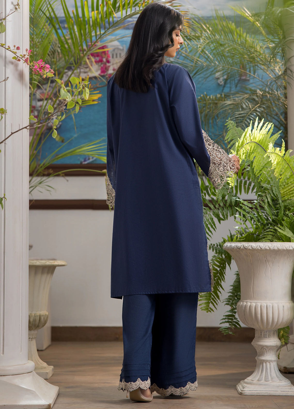 Threads & Motifs Pret Embroidered Cotton Lawn 3 Piece Suits 9396