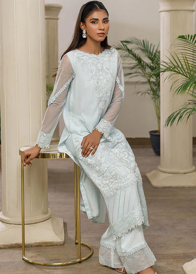 Threads & Motifs Pret Embroidered Net Kurti 7958