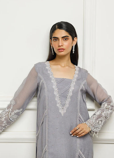 Threads & Motifs Pret Embroidered Khaadi Net Kurti 8454