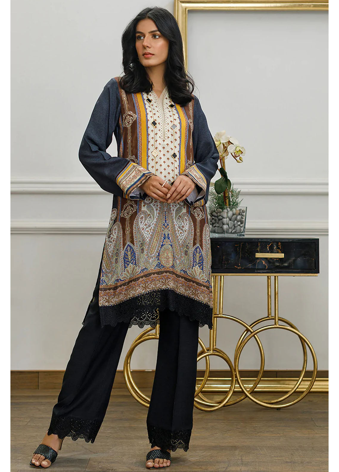 Threads & Motifs Luxury Pret Silk Shirt THM23RW 8045