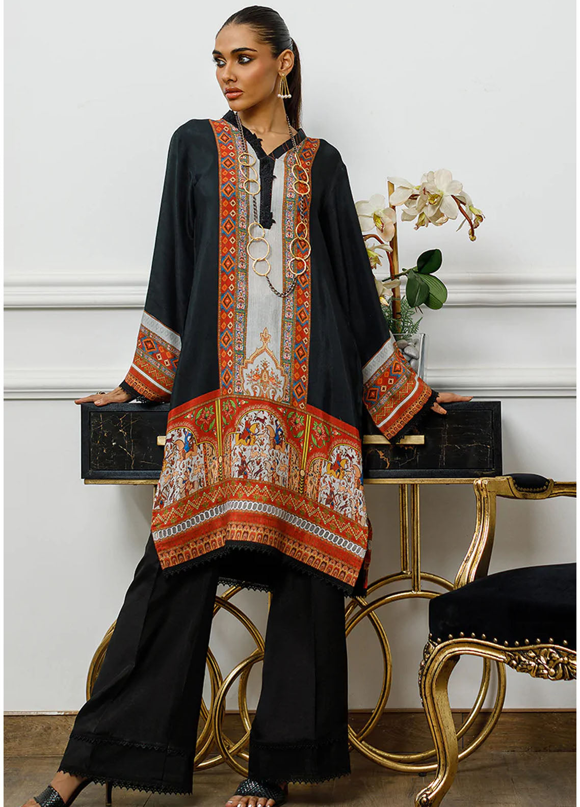 Threads & Motifs Luxury Pret Silk Shirt THM23RW 8035