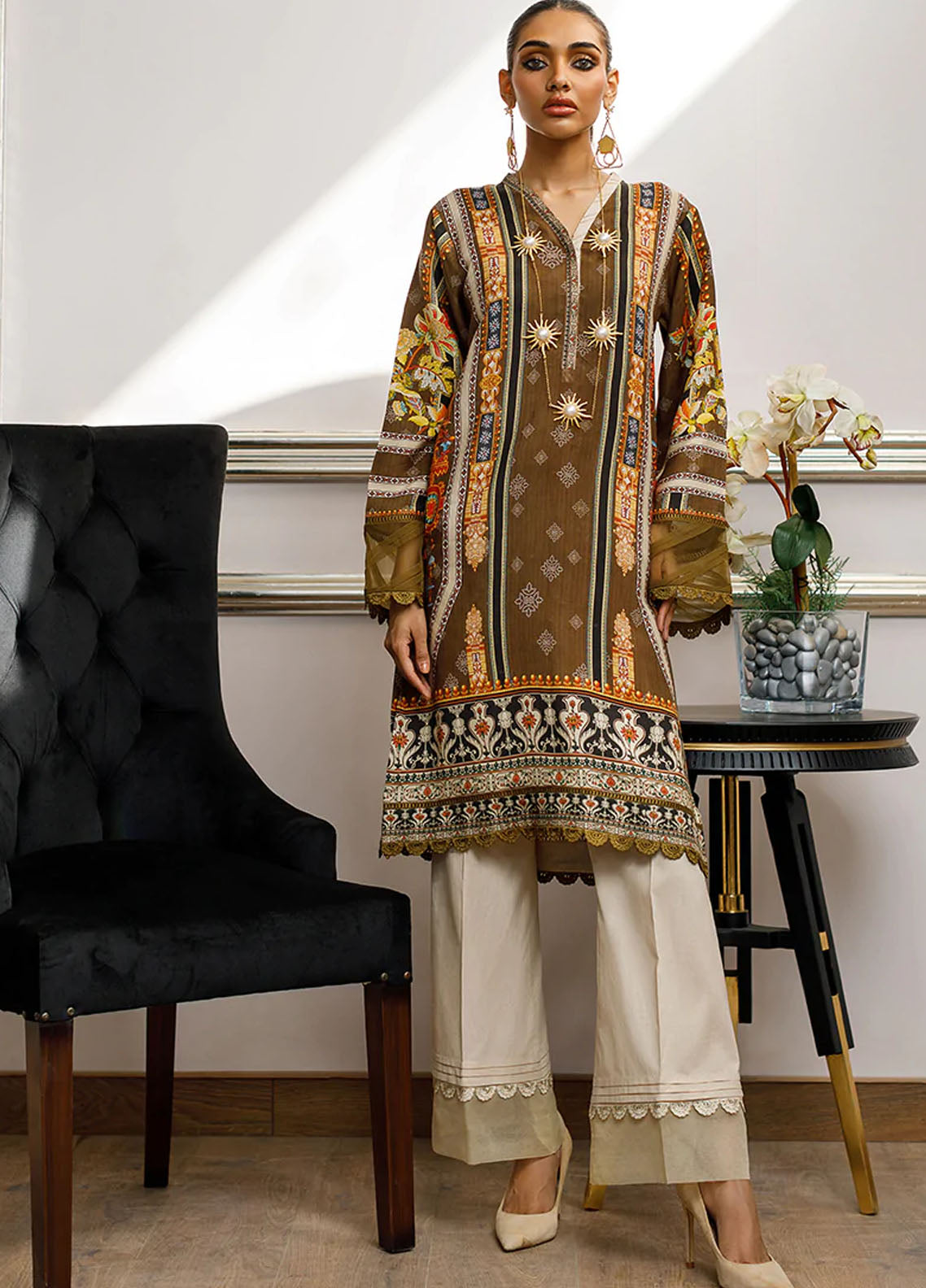 Threads & Motifs Luxury Pret Silk Shirt THM23RW 8050