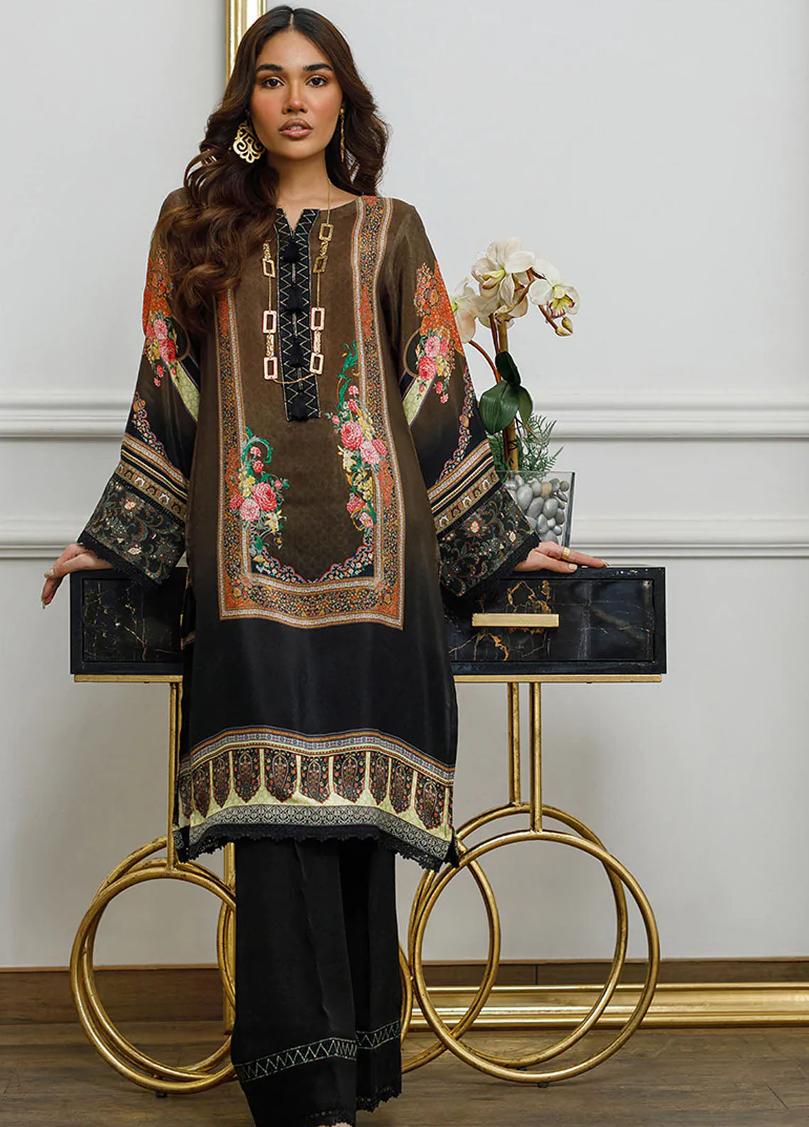 Threads & Motifs Luxury Pret Silk Shirt THM23RW 8034