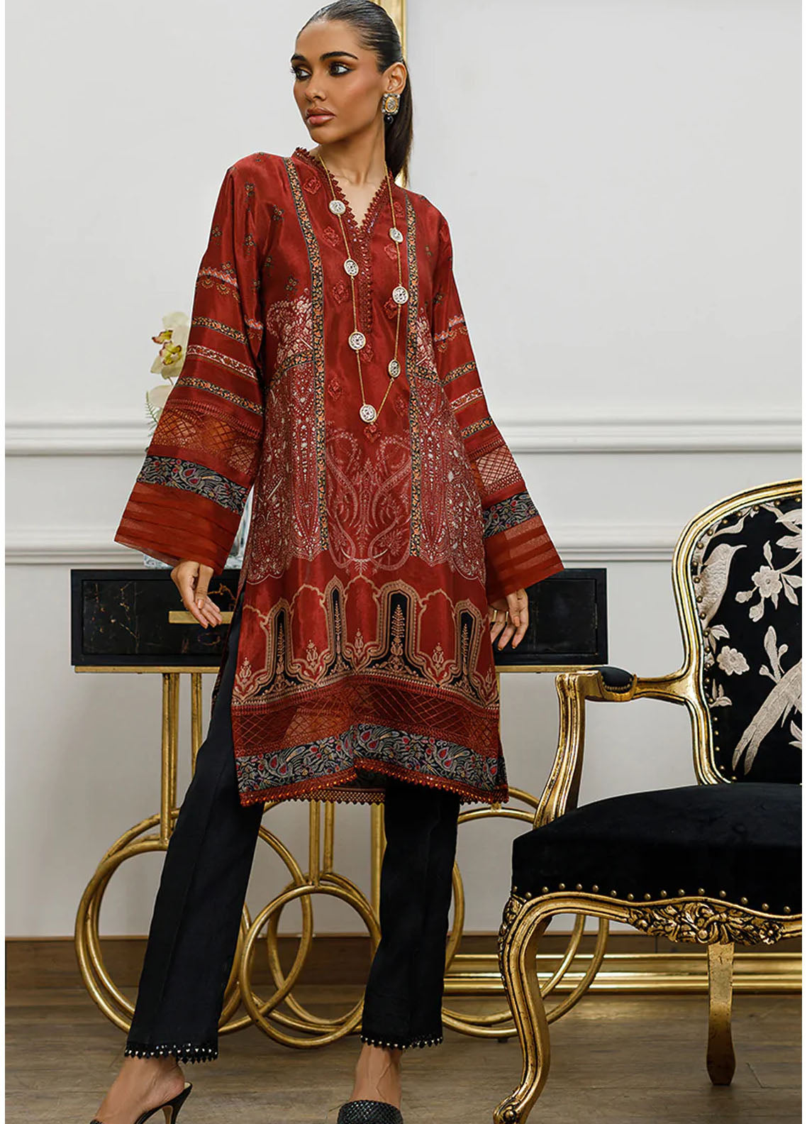 Threads & Motifs Luxury Pret Silk Shirt THM23RW 8208