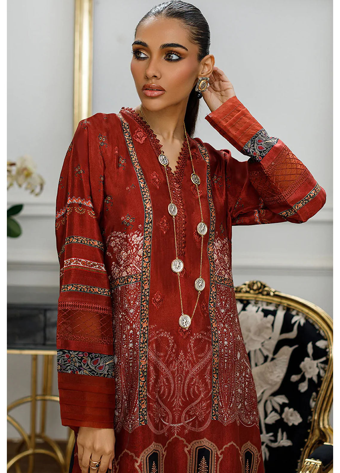 Threads & Motifs Luxury Pret Silk Shirt THM23RW 8208