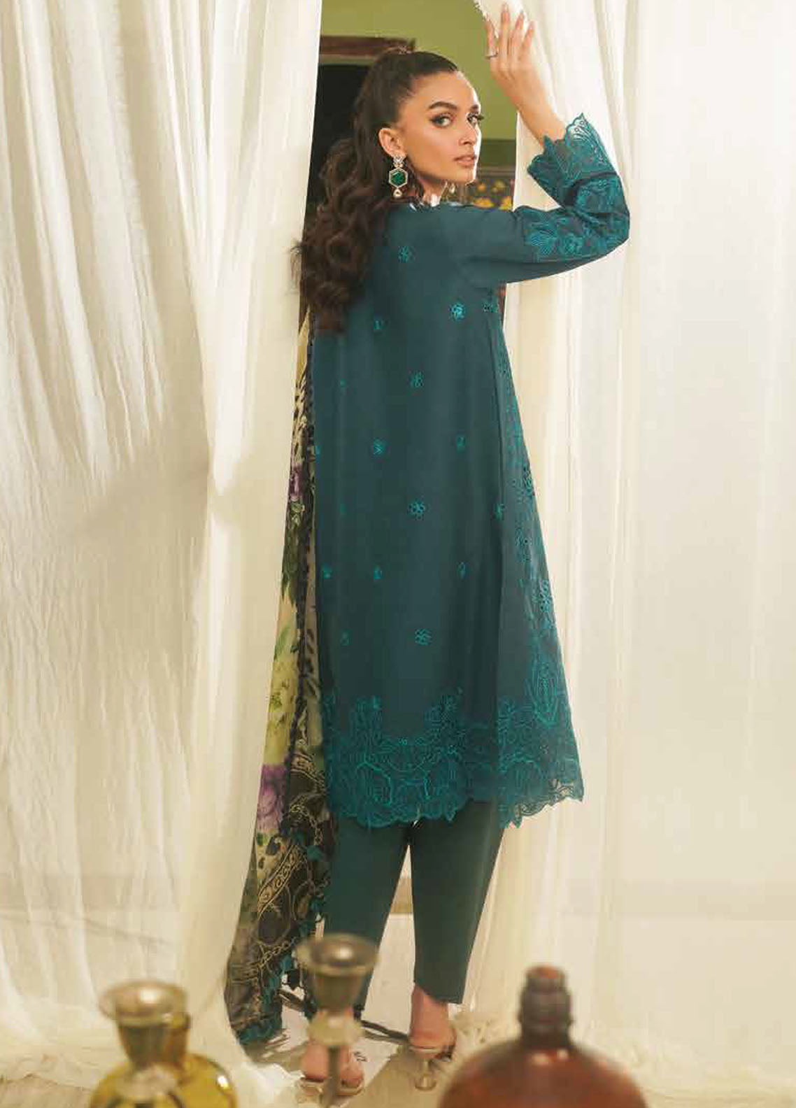Tresor by Zarqash Unstitched Luxury Lawn Collection 2024 ZQT-0011 Dina