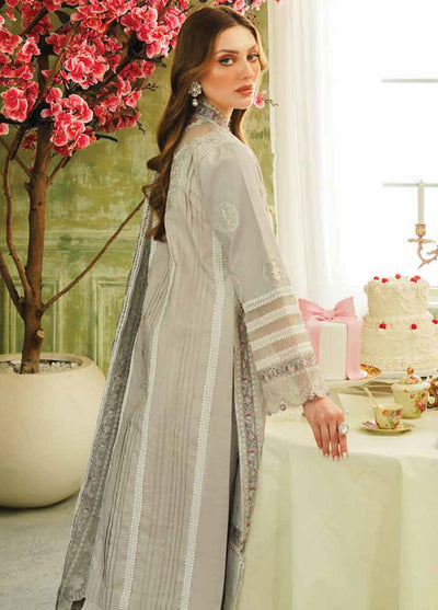 Tresor by Zarqash Unstitched Luxury Lawn Collection 2024 ZQT-002 Rosemary