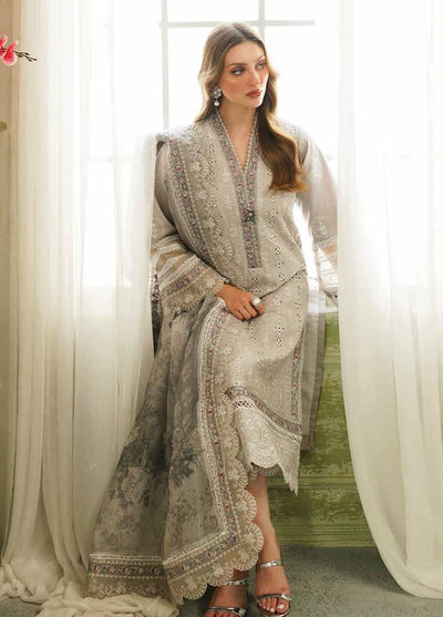 Tresor by Zarqash Unstitched Luxury Lawn Collection 2024 ZQT-002 Rosemary