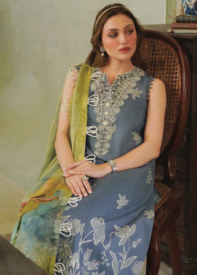 Tresor by Zarqash Unstitched Luxury Lawn Collection 2024 ZQT-004 Thistle