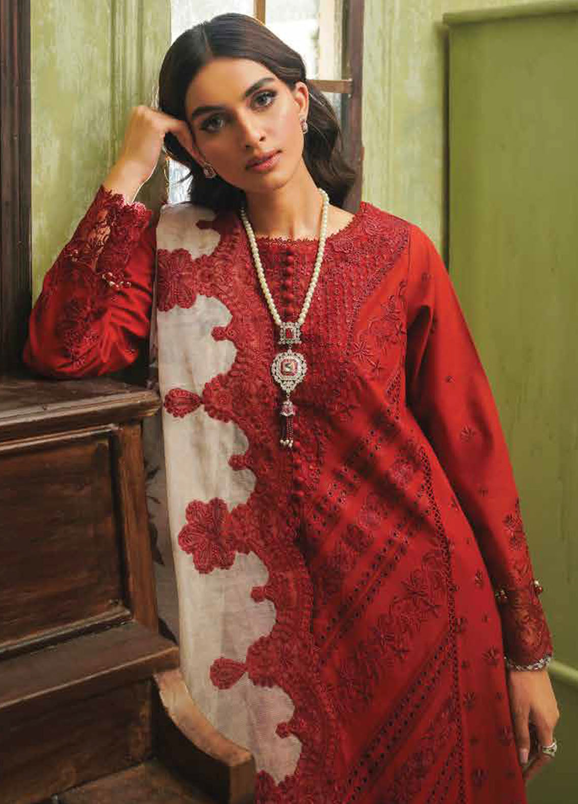 Tresor by Zarqash Unstitched Luxury Lawn Collection 2024 ZQT-007 Rosaline