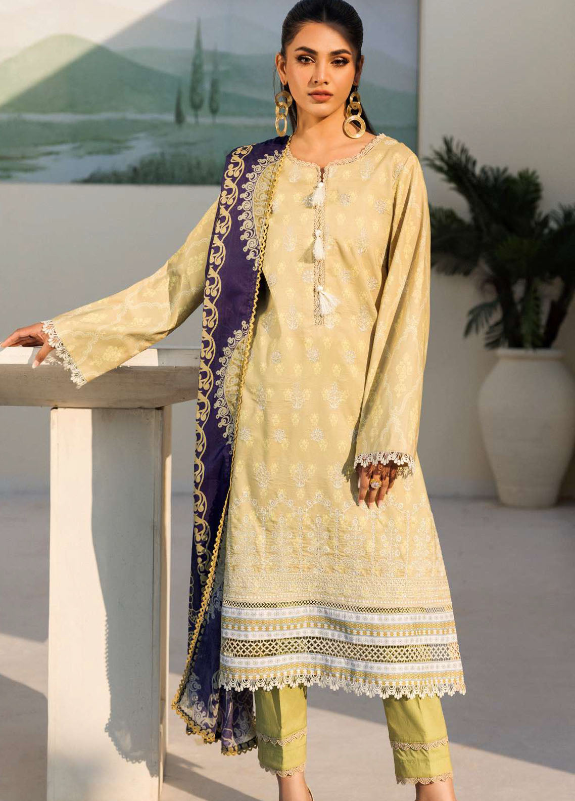 Umang By Motifz Digital Embroidered Collection 2024 4635 Pasbaan