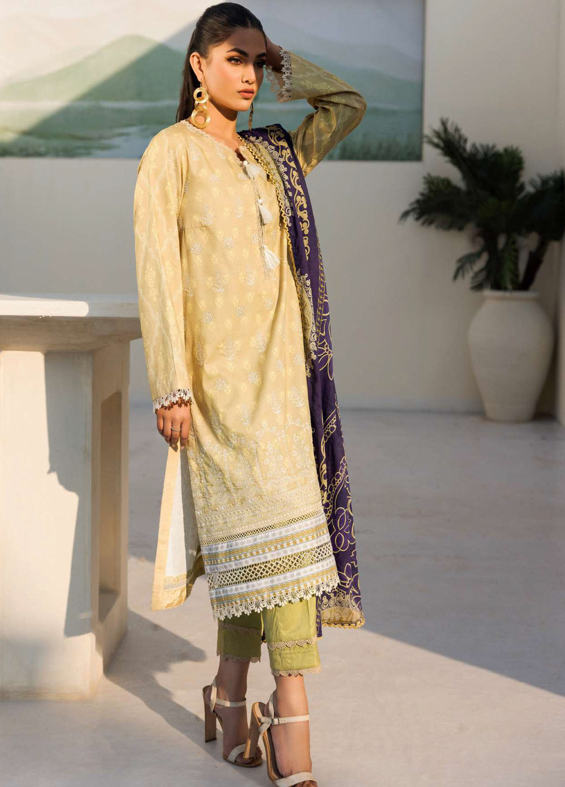 Umang By Motifz Digital Embroidered Collection 2024 4635 Pasbaan