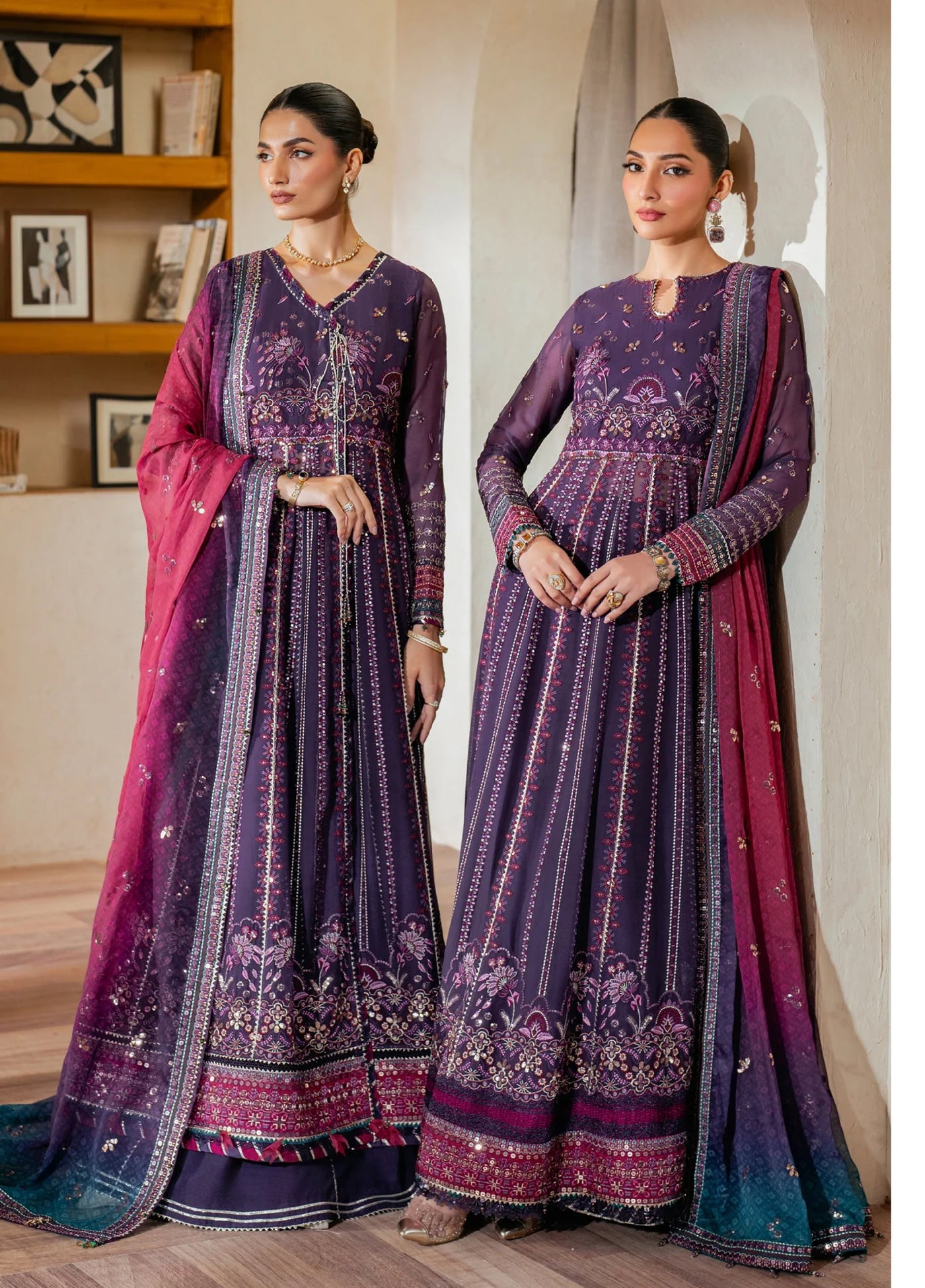 Xenia Formal Unstitched Luxury Chiffon Suits 3 Piece XE25FL Sourati - Formals Collection