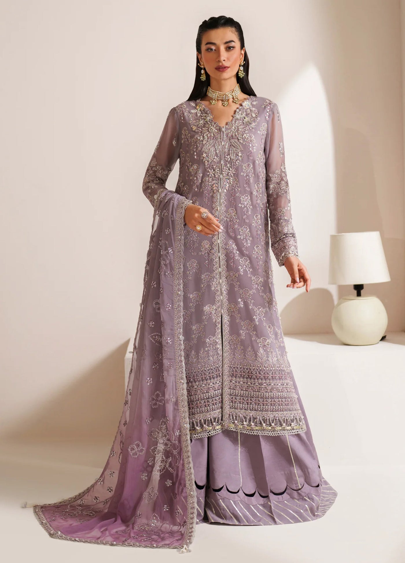 Xenia Formal Unstitched Luxury Chiffon Suits 3 Piece XE25FL Mahveen - Formals Collection