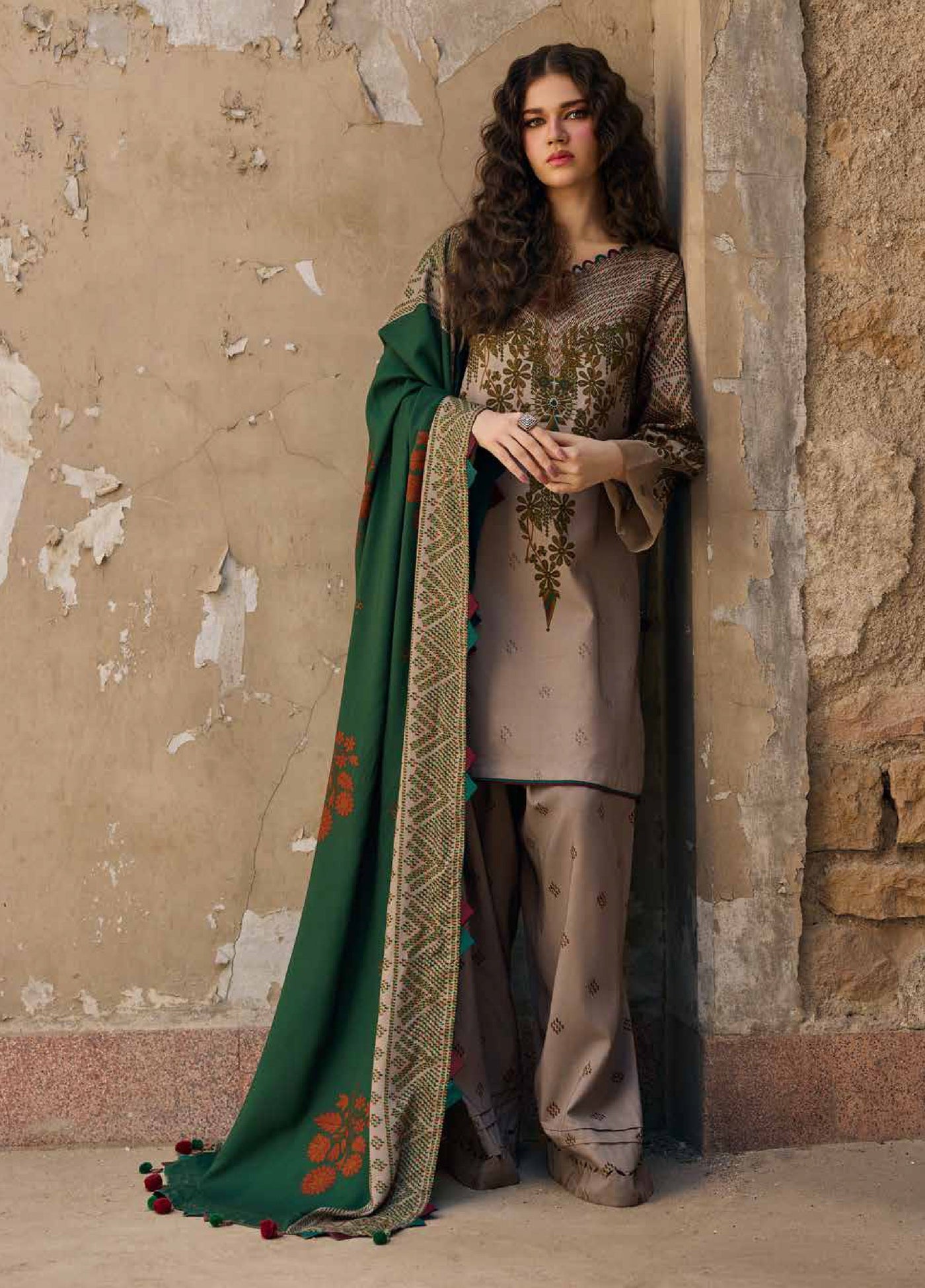 C Prints by Charizma Unstitched Linen Printed Suits 3 Piece CRZ25PL CPW5-19 - Winter Collection