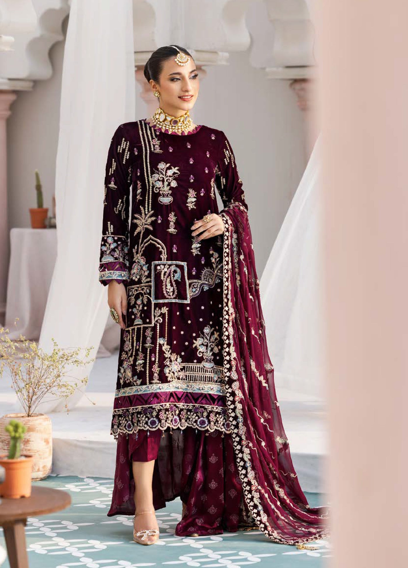 Andaz E Makhmal by Zebtan Unstitched Velvet ZB25 ZAM-09 - Festive Collection