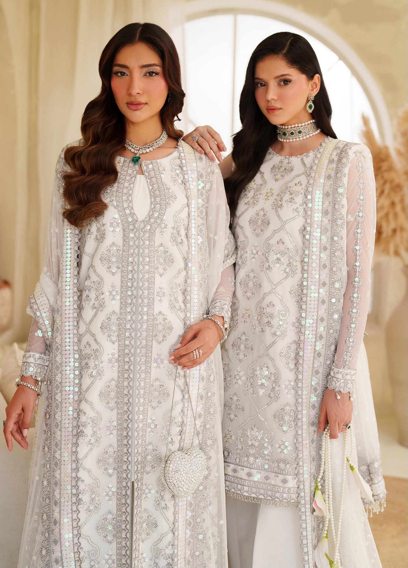 Meesa by Zarif Unstitched Net Embroidered Suits 3 Piece ZAF25MF ZRF-ML-01 MEEHAR - Winter Collection