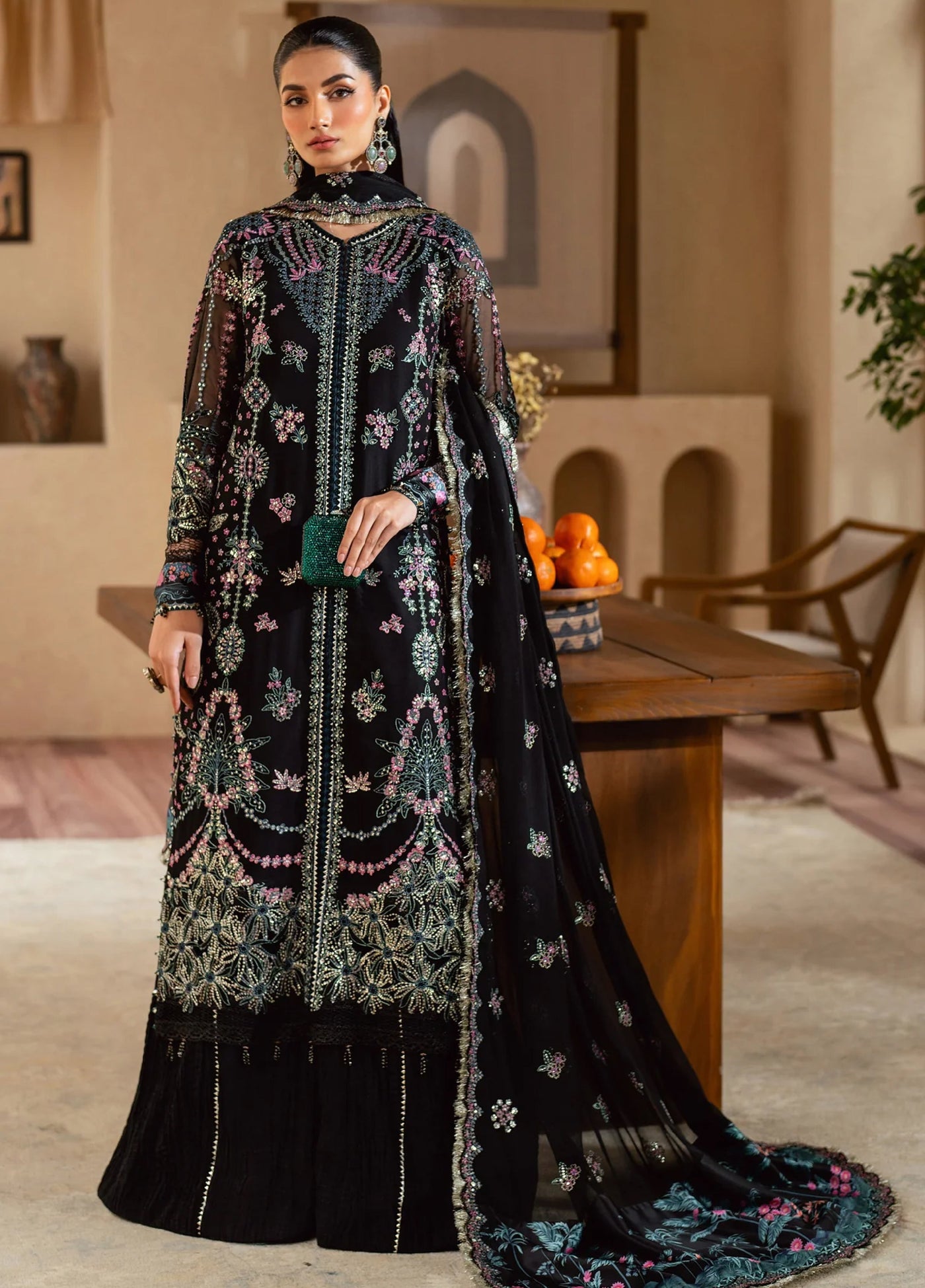 Xenia Formal Unstitched Luxury Chiffon Suits 3 Piece XE25FL Antiha - Formals Collection