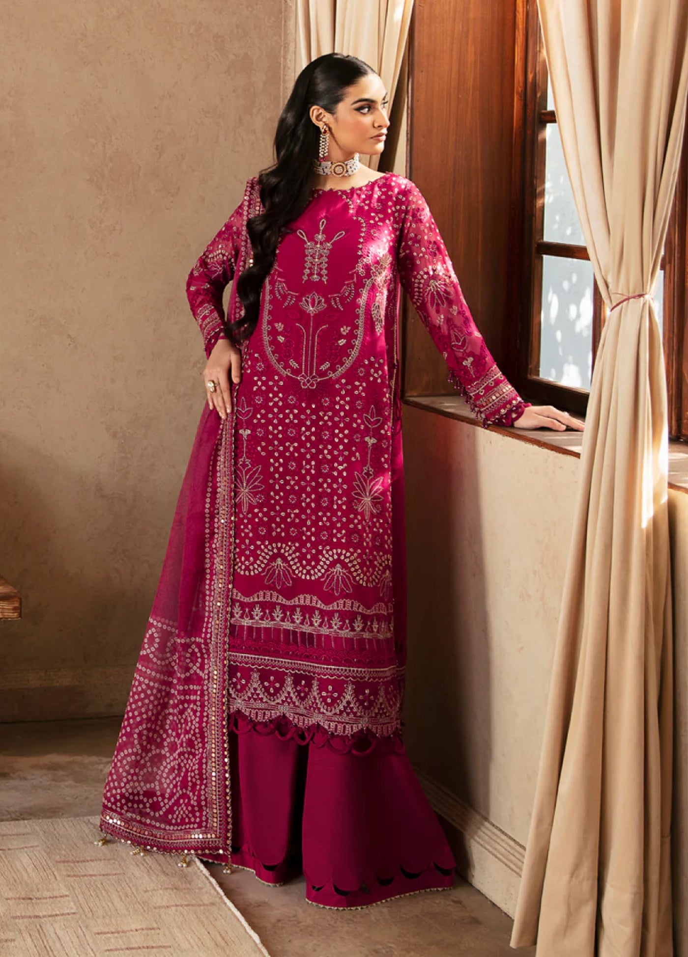 Xenia Formal Unstitched Luxury Chiffon Suits 3 Piece XE25FL Sarama - Formals Collection