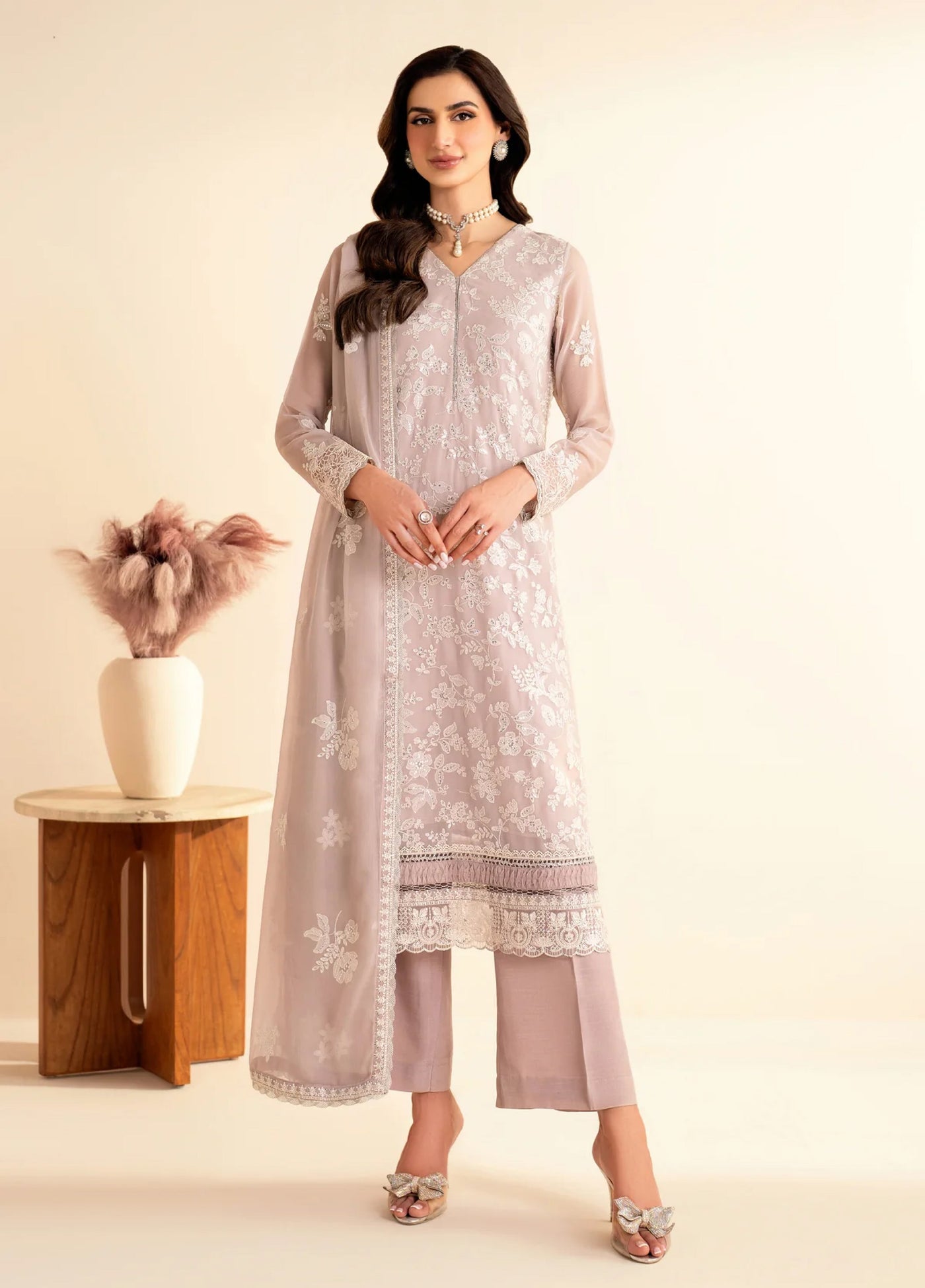 Xenia Formal Unstitched Luxury Chiffon Suits 3 Piece XE25FL Ahiti - Formals Collection