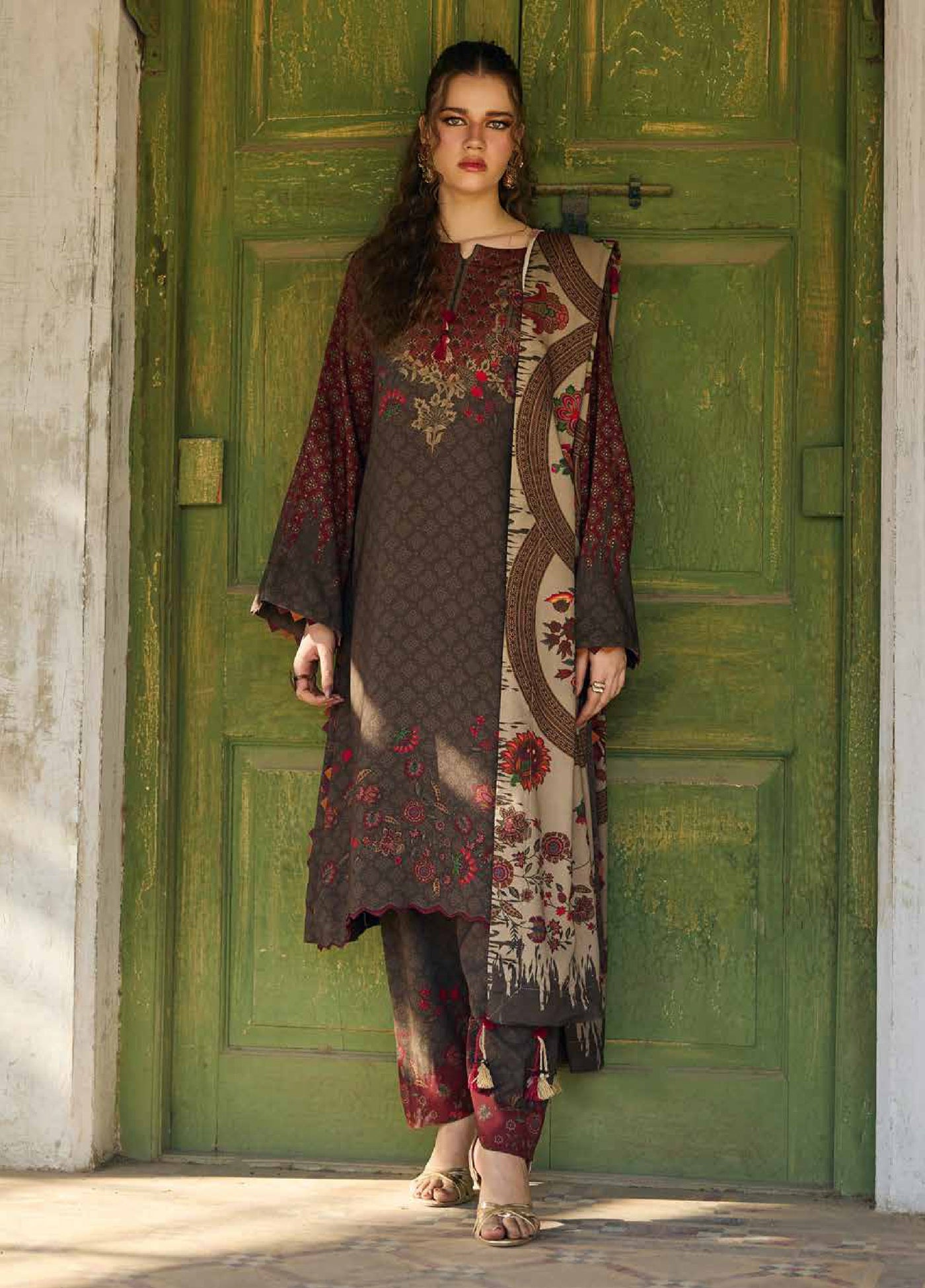C Prints by Charizma Unstitched Linen Printed Suits 3 Piece CRZ25PL CPW5-21 - Winter Collection