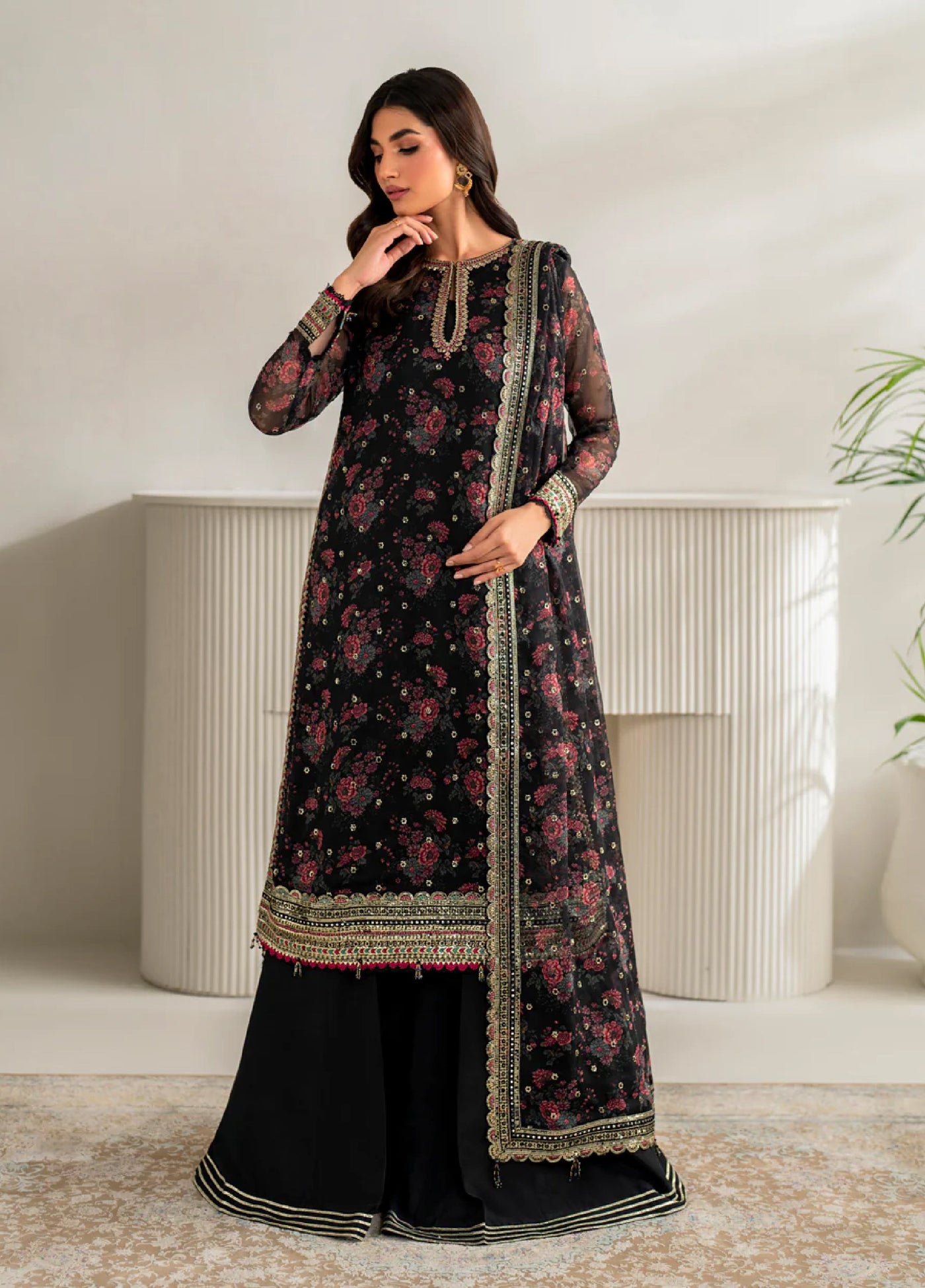 Xenia Formal Unstitched Luxury Chiffon Suits 3 Piece XE25FL Bellara-A - Formals Collection